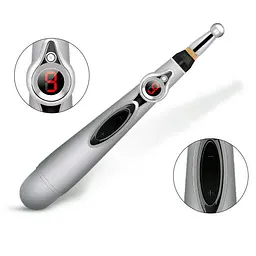 Акупунктурний масажер ручка для фізіотерапії обличчя та тіла Meridian Energy Pen сталевий - мініатюра 6