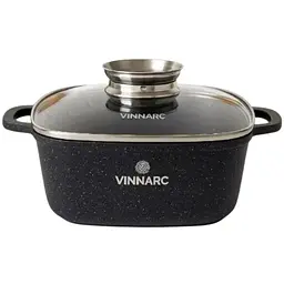 Каструля Vinnarc квадратна 22 см 3.5 л вугільно-чорний (BL-1222NS)