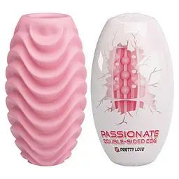 Мастурбатор-яйце Pretty Love Passionate Double Sided Egg, 8.6х4.6 см (рожевий)