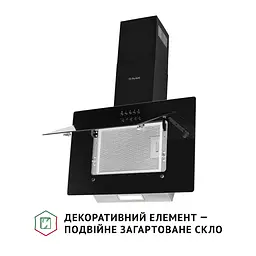 Витяжка декоративна похила PERFELLI DN 6142 BL LED - мініатюра 3