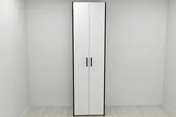 Шафа Гардероб Уні секція 6 серії Конект Ferrum-decor 220x60x50см Чорний метал ДСП Білий 16 мм (FRD-104571) - мініатюра 4
