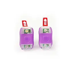 Мигалка LED біле та червоне світло силіконовий фіолетовий корпус (G0000625)
