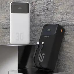 УМБ Dudao 30000mAh K15 MAX 22,5W PD,QC, USB-A, Lightning, USB-C In/Out, with USB-C/Lightning cables - мініатюра 3