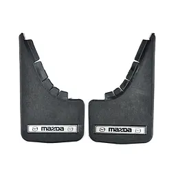 Бризковики малі Elegant для Mazda Серебренн. напис,м'яка структурна гума Mud-Flaps 2 шт