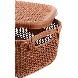 Кошик Violet House Віолетта Beige з кришкою 5 л (1009 Виолетта BEIGE с/кр. 5 л) - мініатюра 3