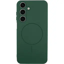 Чохол Silicone Cover Lakshmi Full Camera (AA) with Magnetic Fit для Samsung Galaxy A17 4G/5G Зелений / Dark green