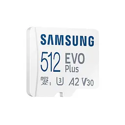 Карта пам'яті Samsung 512 GB microSDXC Class 10 UHS-I U3 V30 A2 EVO Plus+SD Adapte (MB-MC512SA/EU) - мініатюра 3