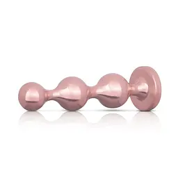 Набір анальних іграшок Rosy Gold - Metal Butt Plug Set 3 Pieces SX3070 104328 - мініатюра 7