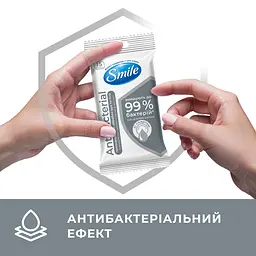 Вологі серветки Smile Antibacterial з Д-пантенолом 15 шт. в асортименті - мініатюра 6