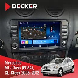 Штатна магнітола Mercedes-Benz ML-Class (W164) 2005-2011 Decker D9-008 8x128 DSP 4G Decker (НФ-00003714) - мініатюра 2