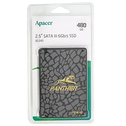 Накопичувач SSD Apacer AS340 480GB 2.5" 7mm SATAIII Standard (AP480GAS340G-1) - мініатюра 2