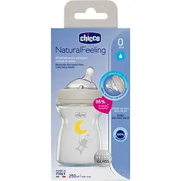 Пляшечка скляна Chicco Natural Feeling 81221.30 силіконова соска 250 мл - мініатюра 7