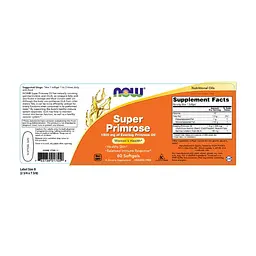 Трави Now Foods Масло Примули Вечірньої 1300mg, 60 желатинових капсул¶Масло (NF1755) - мініатюра 2