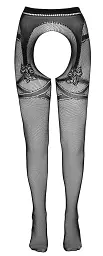 Колготки Cottelli Collection Crotchless Tights L/XL чорний - мініатюра 4