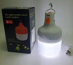 Акумуляторна кемпінгова LED лампа 20W світильник з гачком USB зарядка ліхтар світильник BL 1821 - мініатюра 2