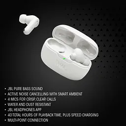 Навушники бездротові JBL WAVE Beam 2 JBLWBEAM2WHT білі - мініатюра 4