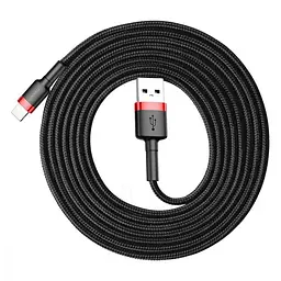 Кабель Baseus Cafule Lightning 1.5A (2m) red/black (CALKLF-C19) - мініатюра 4