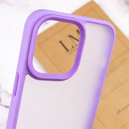 TPU+PC чохол Metal Buttons для Apple iPhone 14 Pro 6.1" Бузковий - мініатюра 6