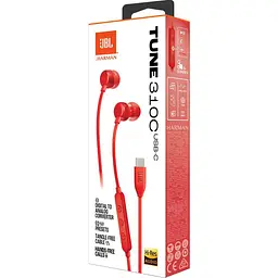 Навушники JBL Tune 310C Red JBLT310CRED [134509] - мініатюра 7