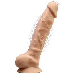 Фалоімітатор з вібрацією SilexD Vetus Vibro Flesh (MODEL 1 size 8in), двошаровий, діаметр 4,2 см