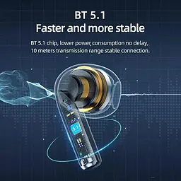 Бездротові навушники Hoco EW09 TWS Bluetooth 5.1, з мікрофоном, чорні - мініатюра 5