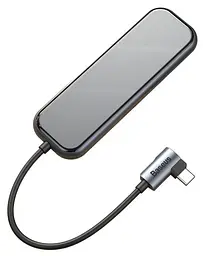 Мультіпортовий адаптер USB Хаб Baseus Multi-functional HUB 3USB3.0/HD4K/PD Gray CAHUB-BZ0G - мініатюра 3