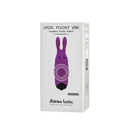Віброкуля Adrien Lastic Pocket Vibe Rabbit Purple зі стимулювальними вушками - мініатюра 5