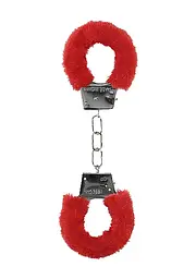 Наручники Beginners Handcuffs Furry - Red Ouch! 36-OU002RED 101708