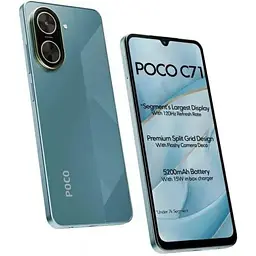 Смартфон Xiaomi Poco C71 4/128GB Blue (with charger) (Global Version) - мініатюра 5