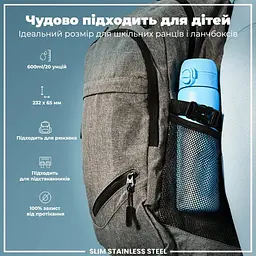 Пляшка для води металева ION8 600 мл Stainless Steel Alaskan Blue (I8SS600ABLU2) - мініатюра 6