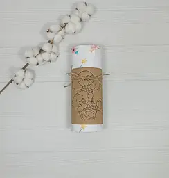 Пелюшка дитяча багаторазова непромокальна a.l.babybox Звірята балерини 80x100 см Різнокольоровий (NV 18152369) - мініатюра 3