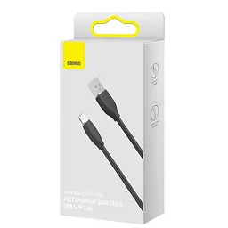 Кабель Baseus Jelly Liquid Silica Gel Fast Charging Cable USB to Lightning 2.4A 2m CAGD000101 Black - мініатюра 3