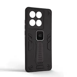 Чехол для Motorola Edge 60 Fusion 5G/60 5G, Proover, черный, с подставкой и магнитом, противоударный, ударопрочный, бронированный, панель-накладка, защита всего корпуса, термополиуретан (TPU) + поликарбонат (PC), ArmorStandart (ARM86025) - мініатюра 2