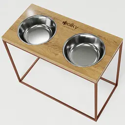 Hollky Base XL40 — миски на підставці для великих собак (2 × 1,8 л, висота 40 см) - мініатюра 4