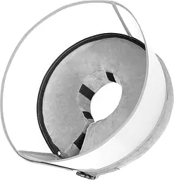 Захисний надувний нашийник для собак Derby Inflatable Dog Cone with Detachable Anti-Licking Shield, Grey, L