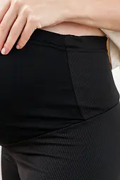 Теплі лосини для вагітних в рубчик Вrighton 4XL (54) Lullababe Чорний - мініатюра 9