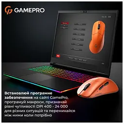 Мишка GamePro Genesis Avenger Wireless/Bluetooth/USB Orange (GM096O) - мініатюра 7
