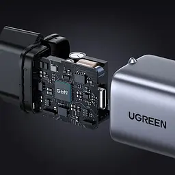 Зарядний пристрій 1xUSB 30W (USB-C) Gan PD Nexode Mini Сірий CD319 Ugreen (90666) - мініатюра 3