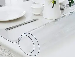 Прозора силіконова скатертину М'яке скло Soft Glass Покриття для меблів 1.8х1.8м (товщина 0.5 мм) - мініатюра 4