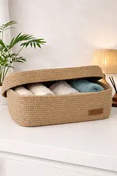 Кошик для зберігання з кришкою( 30х18х10см) - мініатюра 3