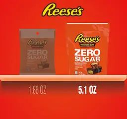 Цукерки Reese's Zero Sugar Miniatures Chocolate Peanut Butter Cups Candy 144г - мініатюра 7