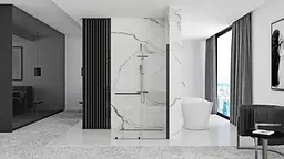 Душова стінка Rea Cortis 100 black REA-K7740 - мініатюра 5