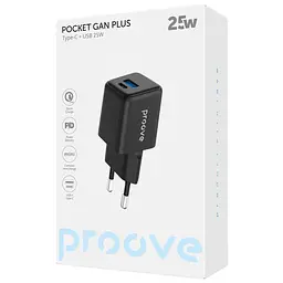Зарядний пристрій Proove Pocket GaN Plus 25W (Type-C + USB) black (WCPG25111201) - мініатюра 6