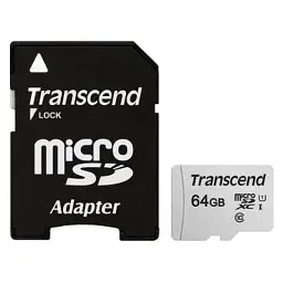 Карта пам'яті Transcend 64GB microSDXC class 10 UHS-I U1 (TS64GUSD300S-A) - мініатюра 1