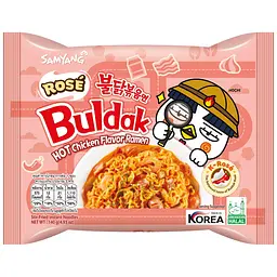 Локшина рамен Samyang Buldak Булдак з вершковим соусом Rose 140 г