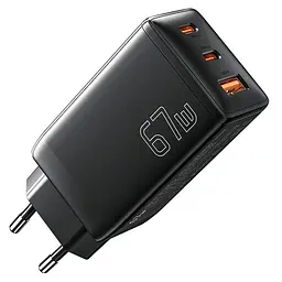 Мережевий зарядний пристрій EssagerDIANYUN 67W GaN travel charger 2C+A чорний