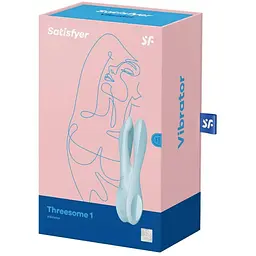 Багатофункціональний вібратор Satisfyer Threesome 1 14 см блакитний