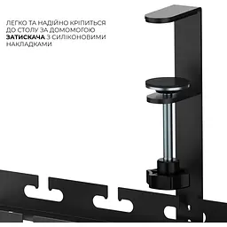 Органайзер для зберігання кабелів OfficePro CT230B Black [135512] - мініатюра 7