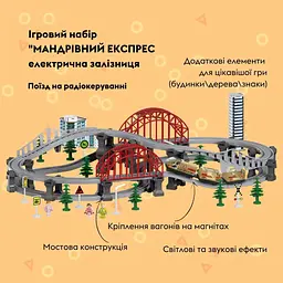 Ігровий набір Otamanko Мандрівний Експрес бежевий 129 деталей - мініатюра 2