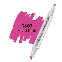 Маркер двосторонній Яскраво-рожевий, R607, 99IDEAS